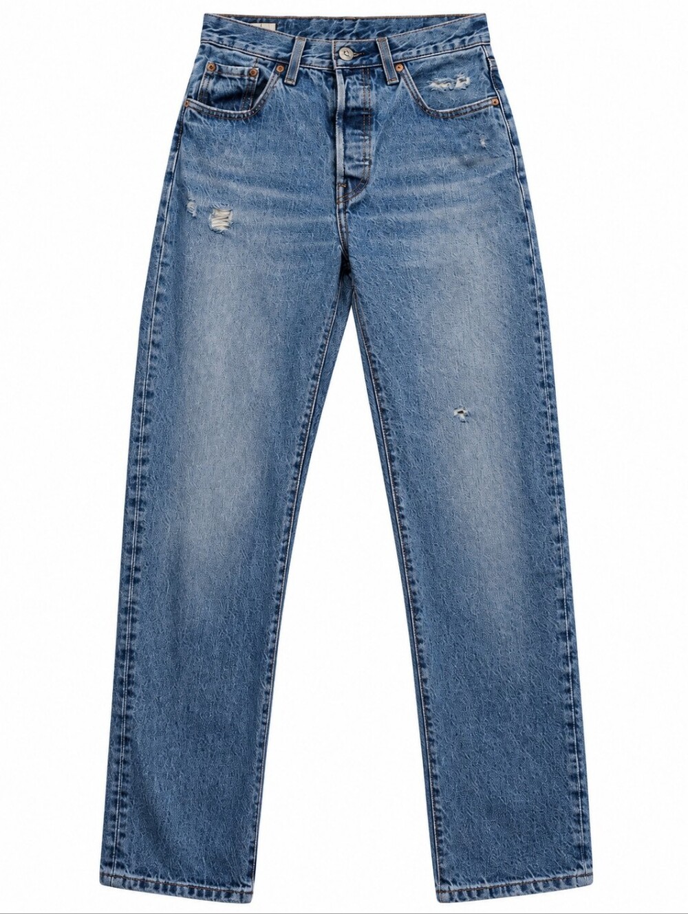 Vintage Levis Men's Blue Straight-Leg Jeans